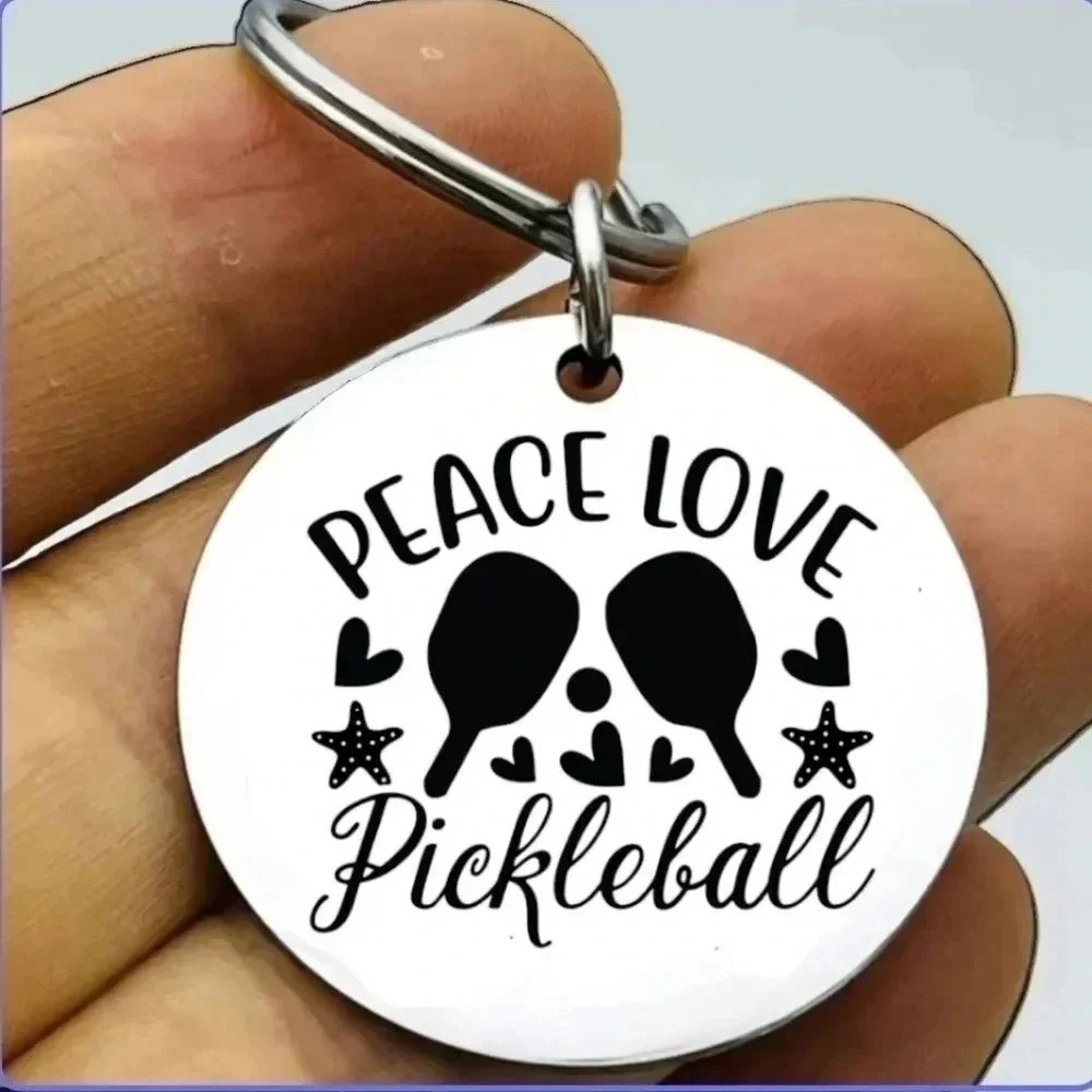 Peace Love pickleball Hot Keychain